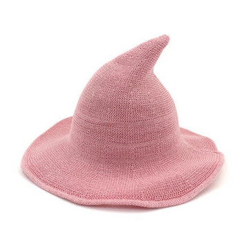 1 бр. Модерна шапка за Хелоуин Вещица Вълнена женска дамска изработена от модерна овча вълна Хелоуин парти шапка Фестивална парти шапка