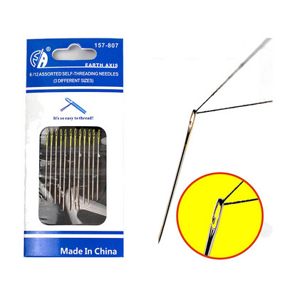 12gab. Daudzizmēra Aklās adatas Astes Adata Dzīšana Nerūsējošā tērauda DIY Izšuvumi Apģērbu Šūšanas Adatas Rokas sadzīves instrumenti