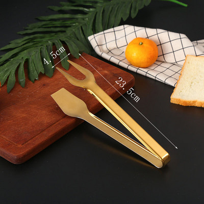 10 stilių auksinės kepsninės maisto žnyplės nerūdijančio plieno maisto spaustukai pyragaičiai duonos kepsninės spaustukai cukraus spaustukai ledo spaustukai virtuvės reikmenys