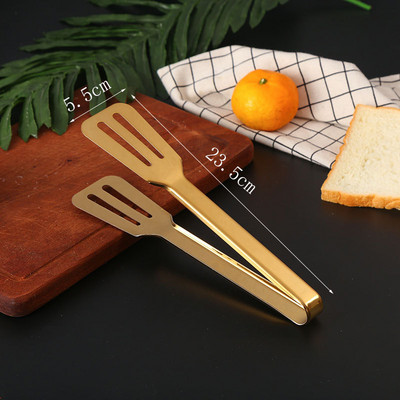 10 stilių auksinės kepsninės maisto žnyplės nerūdijančio plieno maisto spaustukai pyragaičiai duonos kepsninės spaustukai cukraus spaustukai ledo spaustukai virtuvės reikmenys