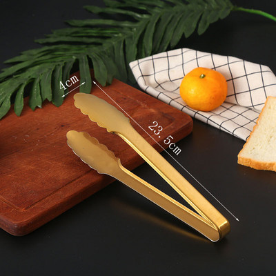 10 stilių auksinės kepsninės maisto žnyplės nerūdijančio plieno maisto spaustukai pyragaičiai duonos kepsninės spaustukai cukraus spaustukai ledo spaustukai virtuvės reikmenys