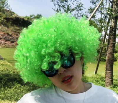 Juokingas debesies peruko kepurė Pūkuotas banguotas sprogstamasis galvos perukas gimtadienio suknelei, spektaklio rekvizitai Plaukų kepuraitės antraštė Reaktyvūs vakarėlio reikmenys