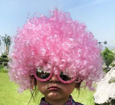 Juokingas debesies peruko kepurė Pūkuotas banguotas sprogstamasis galvos perukas gimtadienio suknelei, spektaklio rekvizitai Plaukų kepuraitės antraštė Reaktyvūs vakarėlio reikmenys