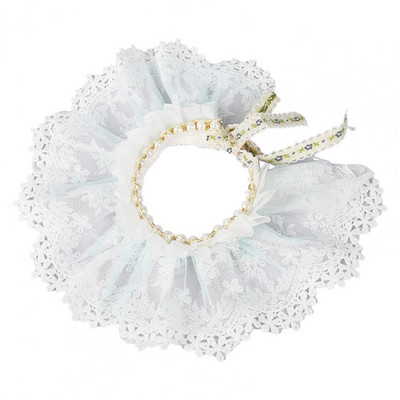 Διακοσμητικό κολάρο γάτας Faux Pearls Διακοσμητικό κασκόλ γάτας Φιλικό προς το δέρμα Φεστιβάλ γατών Διακοσμητικό γιακά με δαντέλα Προϊόν για κατοικίδια