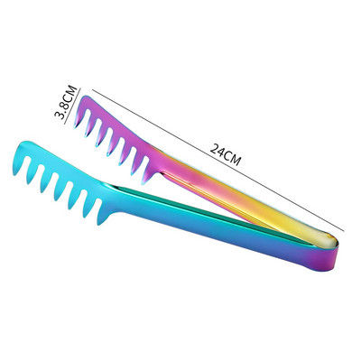 Virtuves pārtikas knaibles Nerūsējošā tērauda krāsas ķemmes tipa ēdienreižu saspraude Nelipīgi virtuves piederumi Salāti liellopu gaļas bufetes skava Mājas piederumi