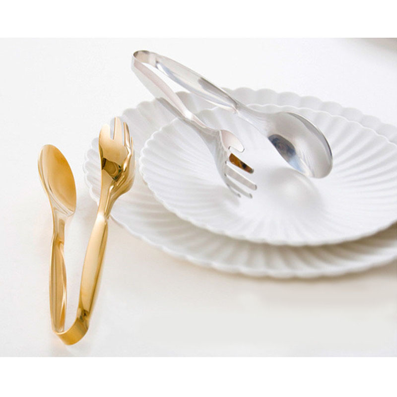 Nerūsējošā tērauda pārtikas knaibles Zelta šķembas Virtuves piederumi Bufetes gatavošanas rīki Grilēšanas spraudītes Maizes steiku knaibles Virtuves piederumi