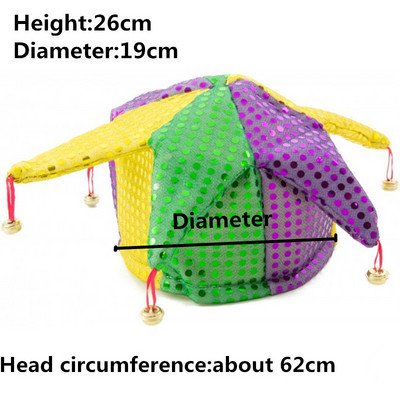 Írország Canival Party Vicces Bohóc Varázsló Kalap Jelmez Gyerekek Felnőtt Paróka Haj Fejdísz Kiegészítők Álarcos Öltözködés