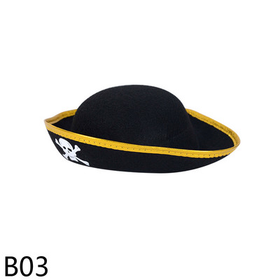 Drukāt Galvaskauss Bērni / Pieaugušo pirātu cepure Cosplay kostīmu cepure Helovīna masku ballītes izrāde Pirātu kapteiņa cepures balsti