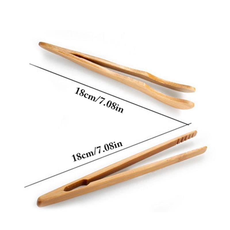 1 gab. Koka pārtikas knaibles ar garu rokturi, neslīdošs maizes standziņas, mājsaimniecības grauzdiņš, gatavošanas knaibles, konditorejas izstrādājumu skava, pārtikas kvalitātes virtuves rīki, virtuves piederumi