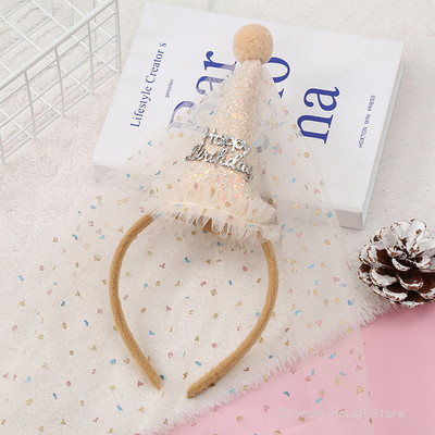Új gyerekek születésnapi fejpánt hercegnő dekorációs kalap király koronafátyol, gyönyörű Kawaii hajcsipesz színpadi kellékek parti kellékek