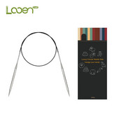 Looen 1Gb nerūsējošā tērauda apļveida adāmadata 65 cm caurule, gludas tamboradatas adīšanai, aušanai, šūšanas rīki vilna