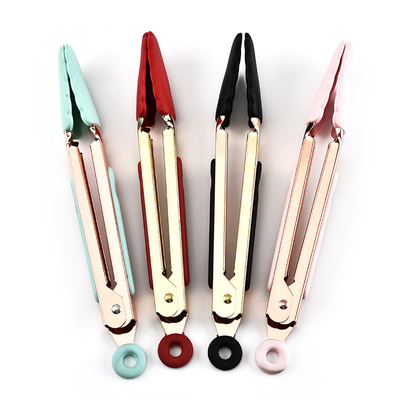 7 collu pārtikas silikona galviņa BBQ maizes steika skava teleskopiskā slēdzene, bārbekjū skava Cepšanas salātu steiks Virtuves rīki Lāpstiņa