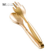 Ēdienu knaibles no nerūsējošā tērauda Zelta biezinātas bufetes tipa ēdieni Virtuves piederumi Bufetes gatavošanas rīki Grilēšanas spailes Maizes steika knaibles