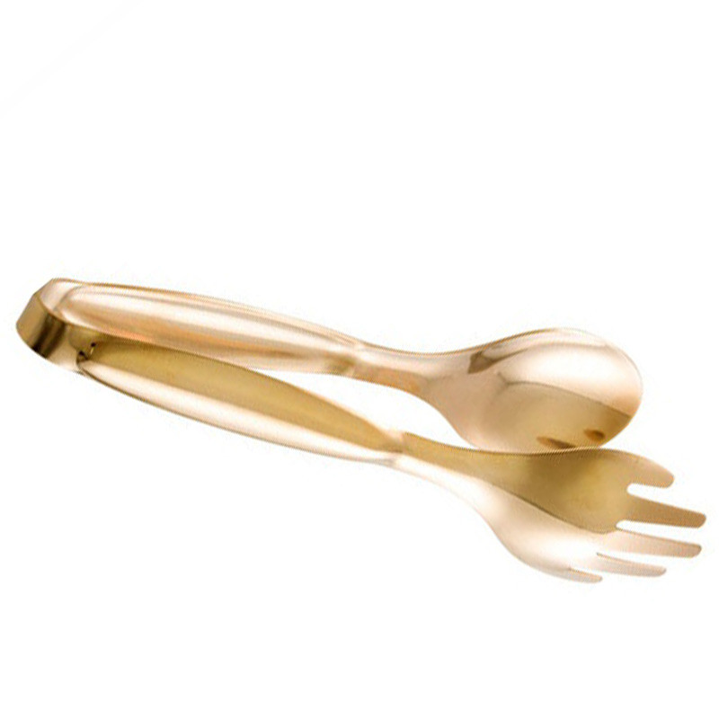 Ēdienu knaibles no nerūsējošā tērauda Zelta biezinātas bufetes tipa ēdieni Virtuves piederumi Bufetes gatavošanas rīki Grilēšanas spailes Maizes steika knaibles
