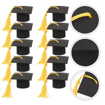 10 τμχ Διδακτορικά Καπέλα Mini Trencher Caps Graduate Ornaments Τούρτα Διακοσμητική τούρτα Mini Graduation Season Αναμνηστικά Καπέλα Διακοσμητικά