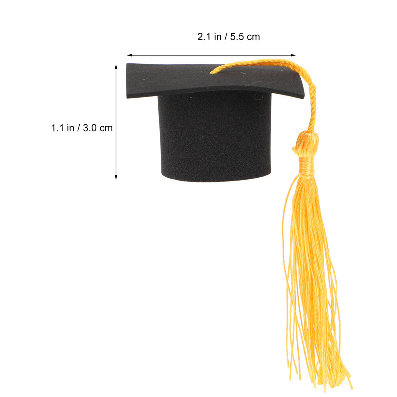 10gab Doktora cepures Mini Tranšeju Cepures Absolventu Ornaments Kūka Dekoratīvā Kūka Mini Izlaiduma Sezonas Suvenīru Cepures Rotājumi