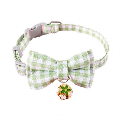 Stilīga mājdzīvnieku kaklarota, rūtainu raksta kaķa kakla siksna ar regulējamu sprādzi, piemīlīgs bukts, mājdzīvnieku suņa kakla siksna mājdzīvnieku piederumi