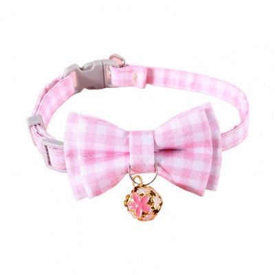 Stilīga mājdzīvnieku kaklarota, rūtainu raksta kaķa kakla siksna ar regulējamu sprādzi, piemīlīgs bukts, mājdzīvnieku suņa kakla siksna mājdzīvnieku piederumi