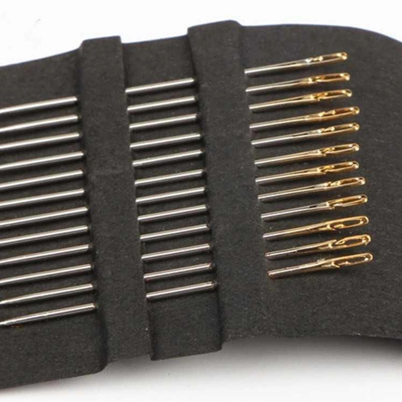 Siuvimo adatos Uodegos šone Didelė burnos atidarymo anga Rankų popieriaus dėžutė Pagrindinis „Pasidaryk pats“ senyvo amžiaus aklųjų kelių dydžių siuvinėjimo adatų kirpimo rinkinys