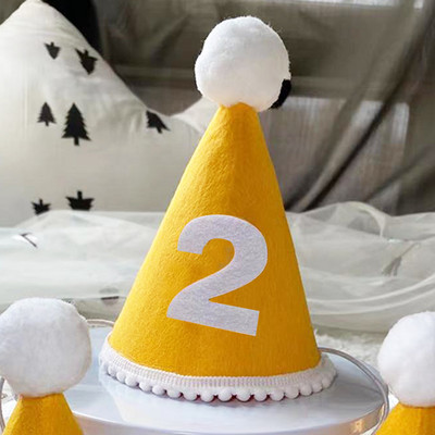 Gyerekek első születésnapi kalapja Erdei stílusú 1. születésnapi parti sapka 1. 2. 3. év Gyerek baba zuhany kalap születésnapi fejpánt díszítések