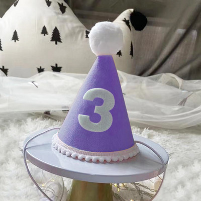 Gyerekek első születésnapi kalapja Erdei stílusú 1. születésnapi parti sapka 1. 2. 3. év Gyerek baba zuhany kalap születésnapi fejpánt díszítések