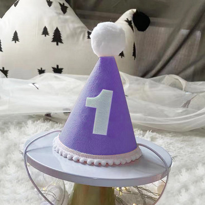 Gyerekek első születésnapi kalapja Erdei stílusú 1. születésnapi parti sapka 1. 2. 3. év Gyerek baba zuhany kalap születésnapi fejpánt díszítések