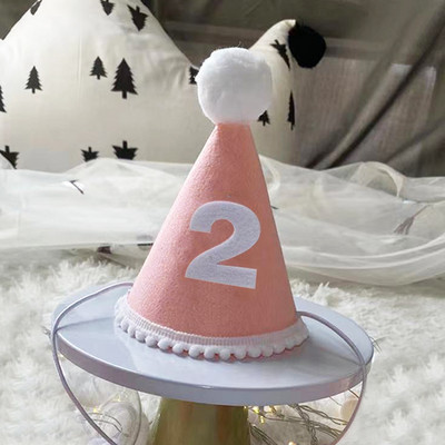 Gyerekek első születésnapi kalapja Erdei stílusú 1. születésnapi parti sapka 1. 2. 3. év Gyerek baba zuhany kalap születésnapi fejpánt díszítések