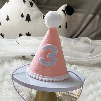 Gyerekek első születésnapi kalapja Erdei stílusú 1. születésnapi parti sapka 1. 2. 3. év Gyerek baba zuhany kalap születésnapi fejpánt díszítések