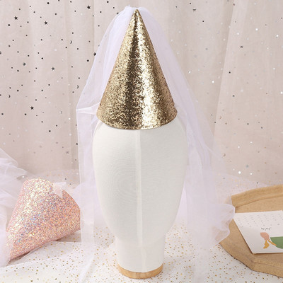 Ins dzimšanas dienas cepure Pirmās dzimšanas dienas ballītes piederumi Princeses cepures ballītes galvas saite Crown Cepure Baby Shower Girl Photo Prop 생일