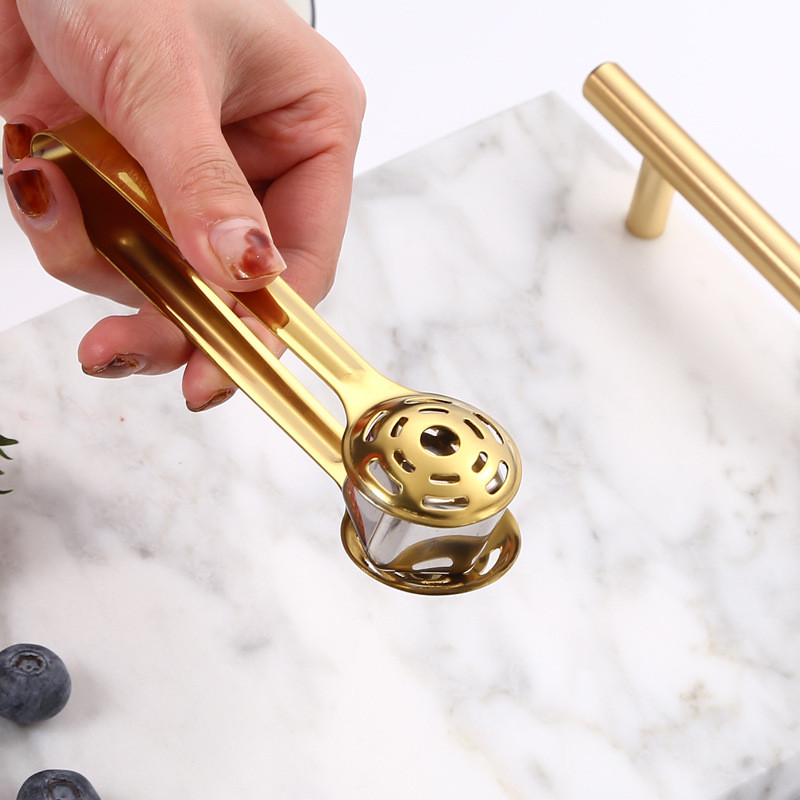 304 Nerūsējošā tērauda mini neslīdošs ledus kubiņu saspraudes maize BBQ pārtikas knaibles Pārnēsājamas citronkūkas ledus skavas bufetes virtuves bāra rīki