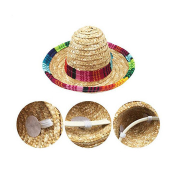 Мексиканска мини малка шапка Обръчи за коса Мини сомбреро ленти за глава Фестивална шапка Реквизит за представяне Карнавал Хелоуин Парти сувенири