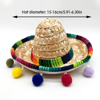 Мексиканска мини малка шапка Обръчи за коса Мини сомбреро ленти за глава Фестивална шапка Реквизит за представяне Карнавал Хелоуин Парти сувенири