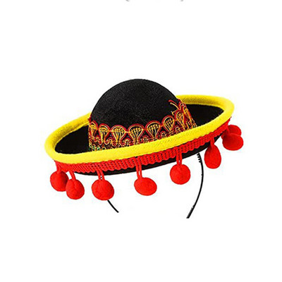 Mexikói mini kis sapka hajkarikák Mini Sombrero fejpántok Fesztivál fejdísz előadás kellékek farsangi halloween parti kedvencek