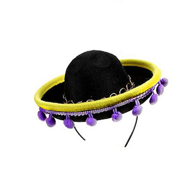 Mexikói mini kis sapka hajkarikák Mini Sombrero fejpántok Fesztivál fejdísz előadás kellékek farsangi halloween parti kedvencek