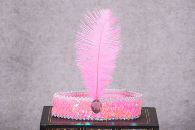 Karnevāls Indijas strausa galvenā cepure Matu aksesuāri Dzimšanas dienas svinības Galvassegas Sequins Dimanta spalvas Apģērbs vīriešiem un sievietēm