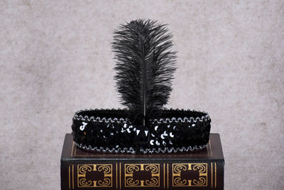 Karnevāls Indijas strausa galvenā cepure Matu aksesuāri Dzimšanas dienas svinības Galvassegas Sequins Dimanta spalvas Apģērbs vīriešiem un sievietēm