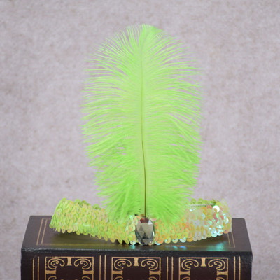 Karnevāls Indijas strausa galvenā cepure Matu aksesuāri Dzimšanas dienas svinības Galvassegas Sequins Dimanta spalvas Apģērbs vīriešiem un sievietēm