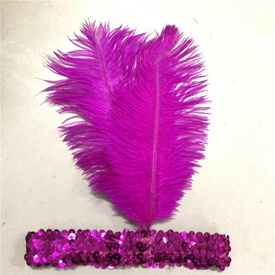 Karnevāls Indijas strausa galvenā cepure Matu aksesuāri Dzimšanas dienas svinības Galvassegas Sequins Dimanta spalvas Apģērbs vīriešiem un sievietēm