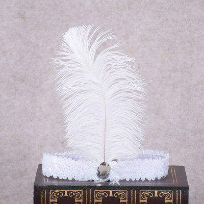 Karnevāls Indijas strausa galvenā cepure Matu aksesuāri Dzimšanas dienas svinības Galvassegas Sequins Dimanta spalvas Apģērbs vīriešiem un sievietēm