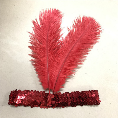 Karnevāls Indijas strausa galvenā cepure Matu aksesuāri Dzimšanas dienas svinības Galvassegas Sequins Dimanta spalvas Apģērbs vīriešiem un sievietēm