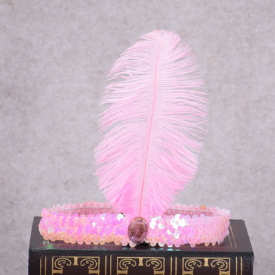 Karnevāls Indijas strausa galvenā cepure Matu aksesuāri Dzimšanas dienas svinības Galvassegas Sequins Dimanta spalvas Apģērbs vīriešiem un sievietēm