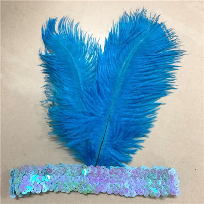 Karnevāls Indijas strausa galvenā cepure Matu aksesuāri Dzimšanas dienas svinības Galvassegas Sequins Dimanta spalvas Apģērbs vīriešiem un sievietēm