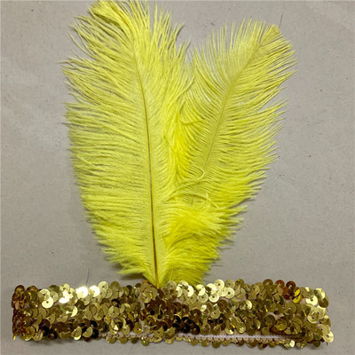 Karnevāls Indijas strausa galvenā cepure Matu aksesuāri Dzimšanas dienas svinības Galvassegas Sequins Dimanta spalvas Apģērbs vīriešiem un sievietēm