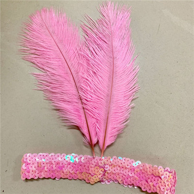 Karnevāls Indijas strausa galvenā cepure Matu aksesuāri Dzimšanas dienas svinības Galvassegas Sequins Dimanta spalvas Apģērbs vīriešiem un sievietēm