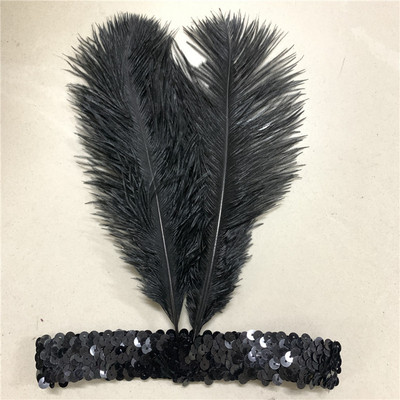 Karnevāls Indijas strausa galvenā cepure Matu aksesuāri Dzimšanas dienas svinības Galvassegas Sequins Dimanta spalvas Apģērbs vīriešiem un sievietēm