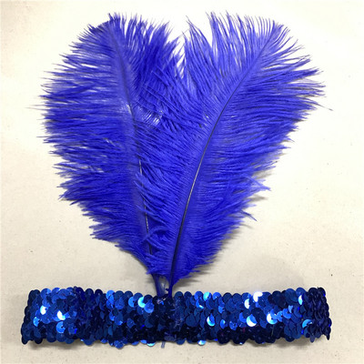 Karnevāls Indijas strausa galvenā cepure Matu aksesuāri Dzimšanas dienas svinības Galvassegas Sequins Dimanta spalvas Apģērbs vīriešiem un sievietēm