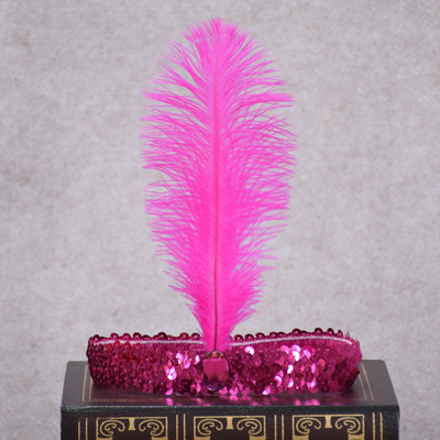 Karnevāls Indijas strausa galvenā cepure Matu aksesuāri Dzimšanas dienas svinības Galvassegas Sequins Dimanta spalvas Apģērbs vīriešiem un sievietēm