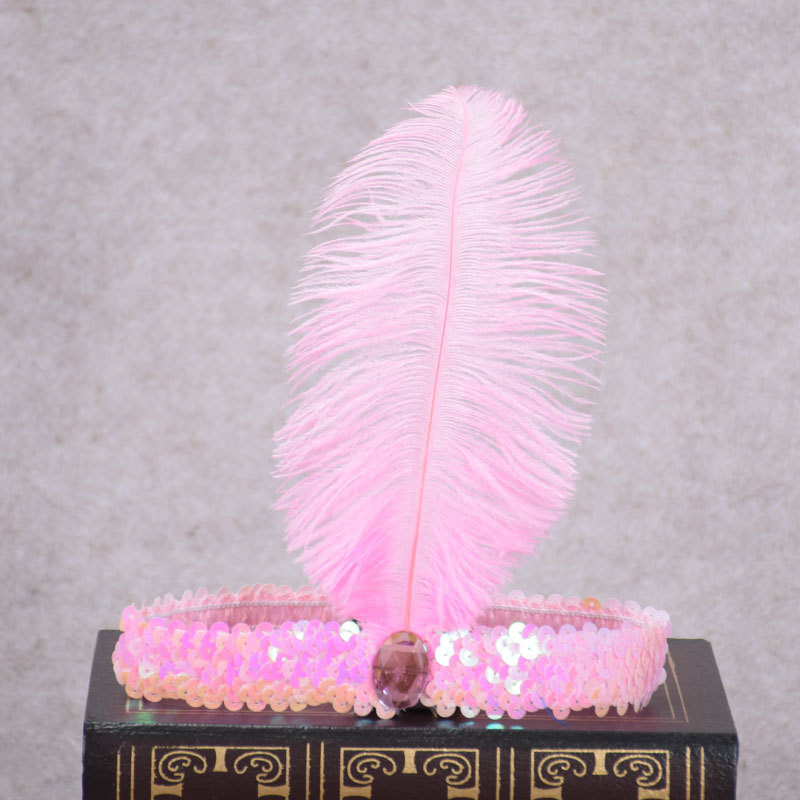 Karnevāls Indijas strausa galvenā cepure Matu aksesuāri Dzimšanas dienas svinības Galvassegas Sequins Dimanta spalvas Apģērbs vīriešiem un sievietēm