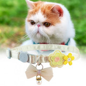 Ērta mājdzīvnieka kaklasiksna ar jauku loku viltus pērļu kulonu mājdzīvnieku kaklarota, drošības regulējama sprādze, kaķis suns kakla siksna mājdzīvnieku aksesuāri