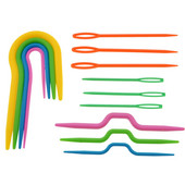 Műanyag kötőtűk, ívelt, horgolt, U-alakú nagy szemű tűk, barkácsolás a kézi sál pulóver csavarás szövő eszközéhez